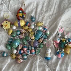 Vintage Easter Painted Ornaments